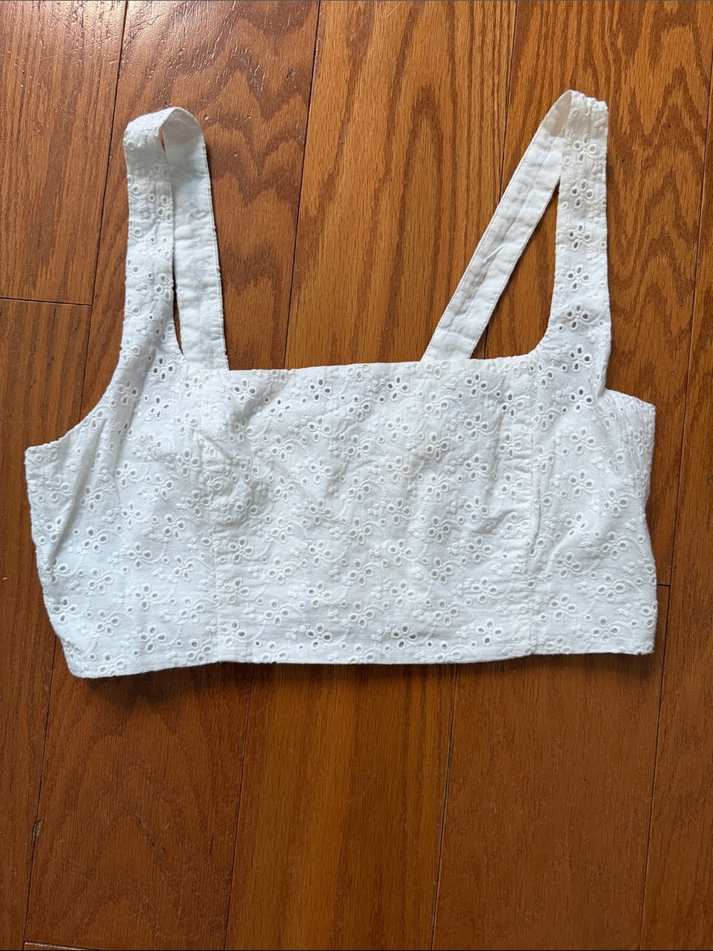 Reformation Eyelet Cropped Top
